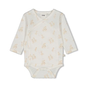 Badi me meng te gjata me pata/Side-snap body AOP - Little Duck/Feetje