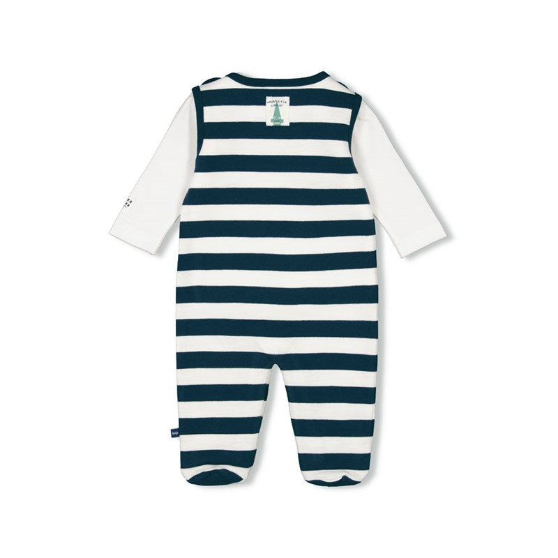 Kostum 2-pjesësh badi dhe bluze i gjatë me këmbë- 2-pc Romper stripe - Later Gator/Feetje