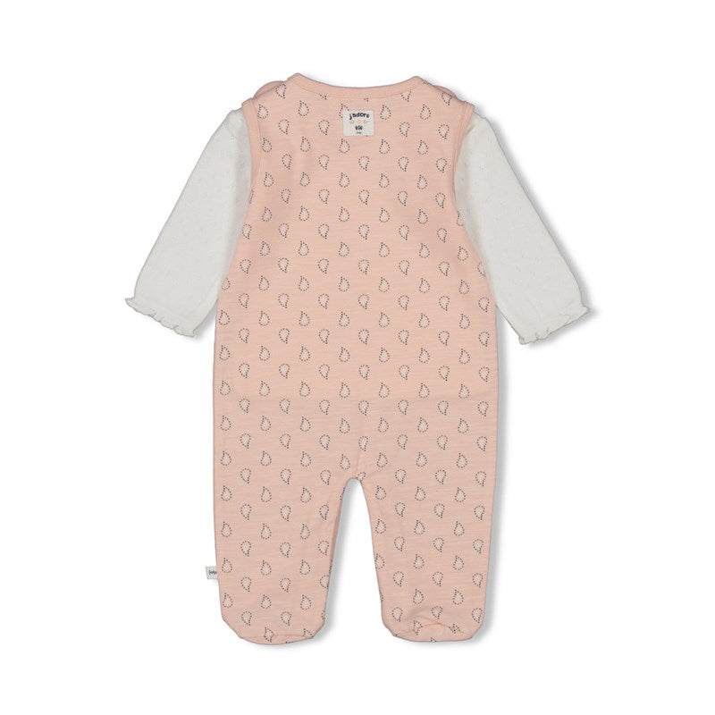 Kostum 2-pjesësh badi dhe bluze i gjatë me këmbë-2-pc Romper AOP - Pretty Paisley/Feetje