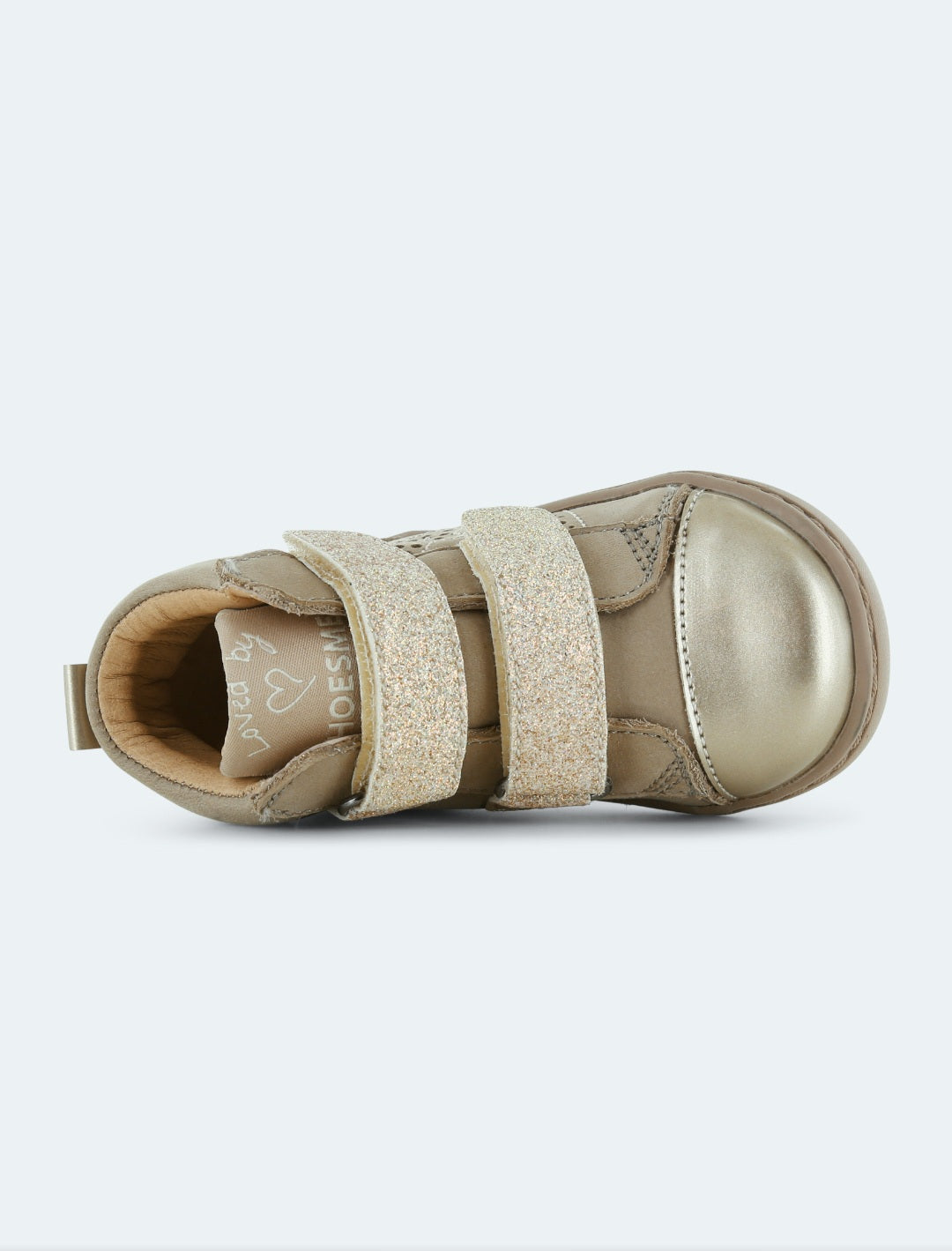 Këpucë bezhe me yll /extreme flex beige gold -Shoesme