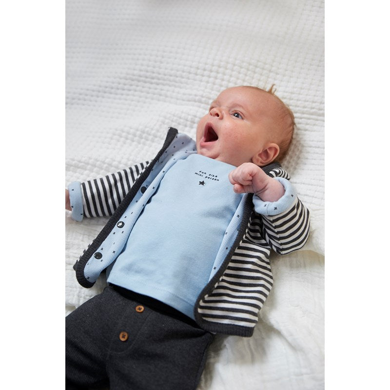 Xhaketë e kthyeshme me kapuç/Reversible jacket with hood - Mini Person/Feetje
