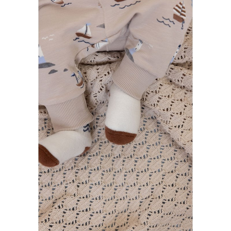 Tuta te gjata bezhe/ Trousers AOP - Let's Sail / Feetje