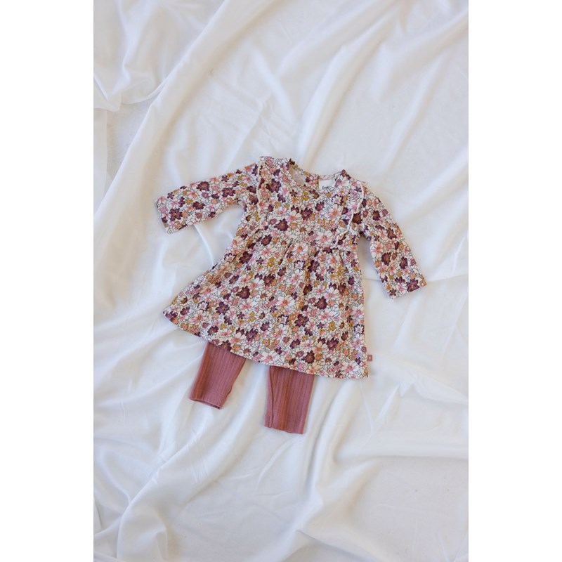 Fustan me lule/ Dress frills AOP - Wild Flowers/ Feetje