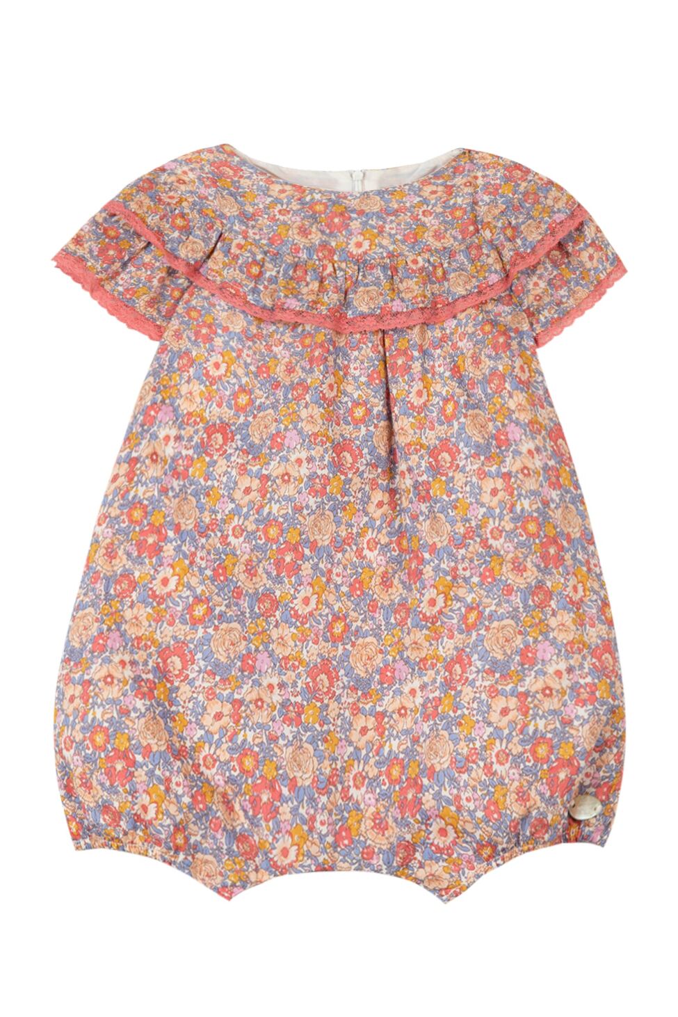 Kostum i shkurtër roz me lule/suit short pink fabric -Tartine et chocolat