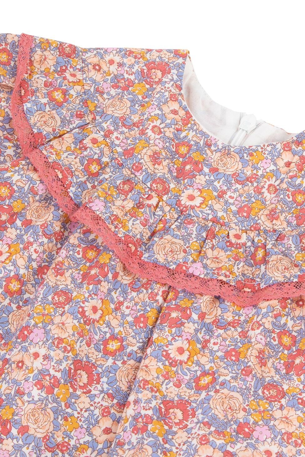 Kostum i shkurtër roz me lule/suit short pink fabric -Tartine et chocolat