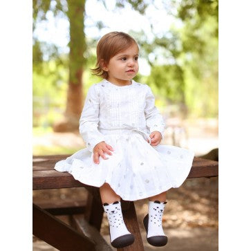 Çorape me gome te bardha me dalmat/cutie white -Attipas