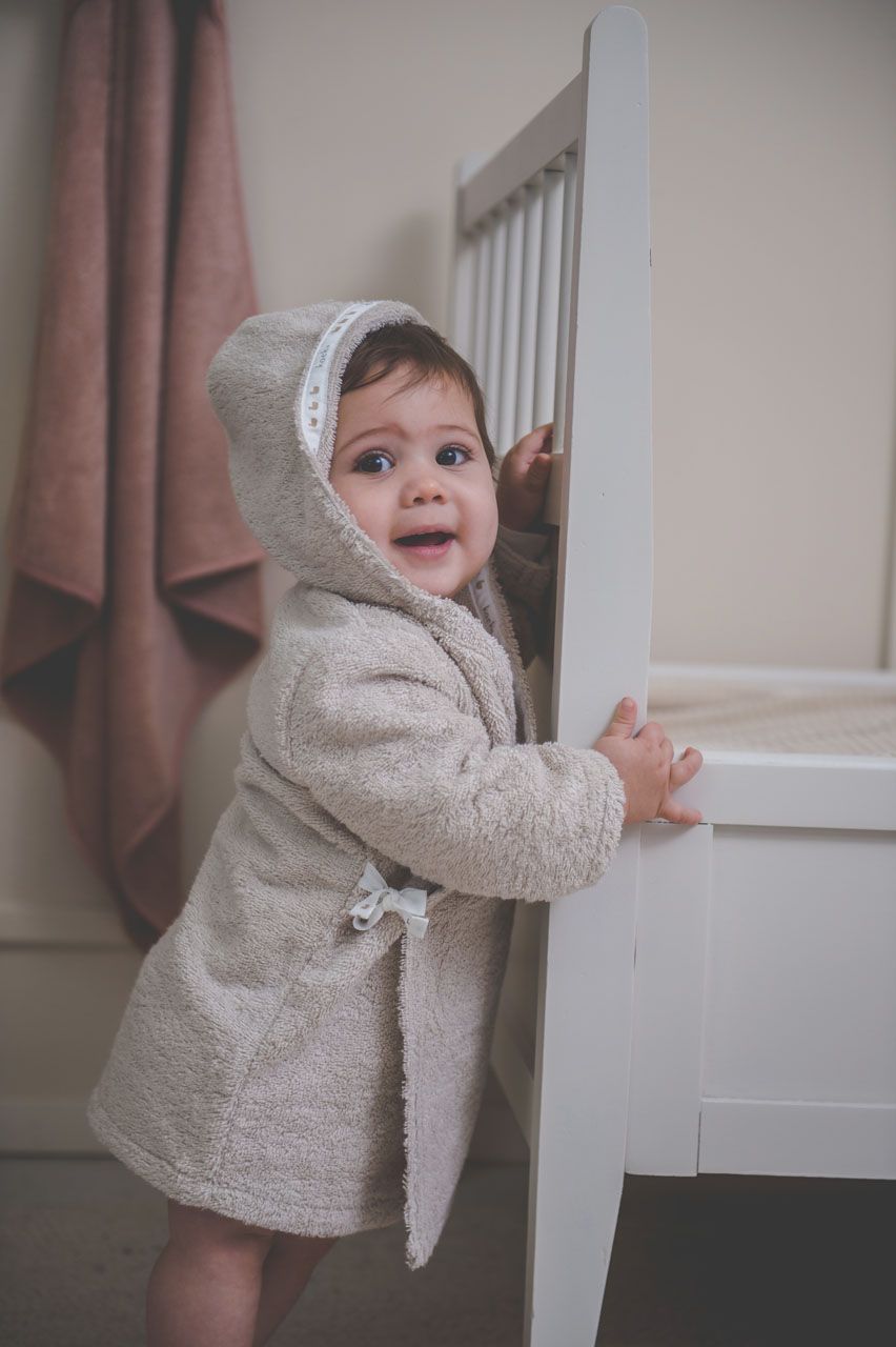 Robdishan per beba bezhe/Baby bathrobe dijon daily-Koeka