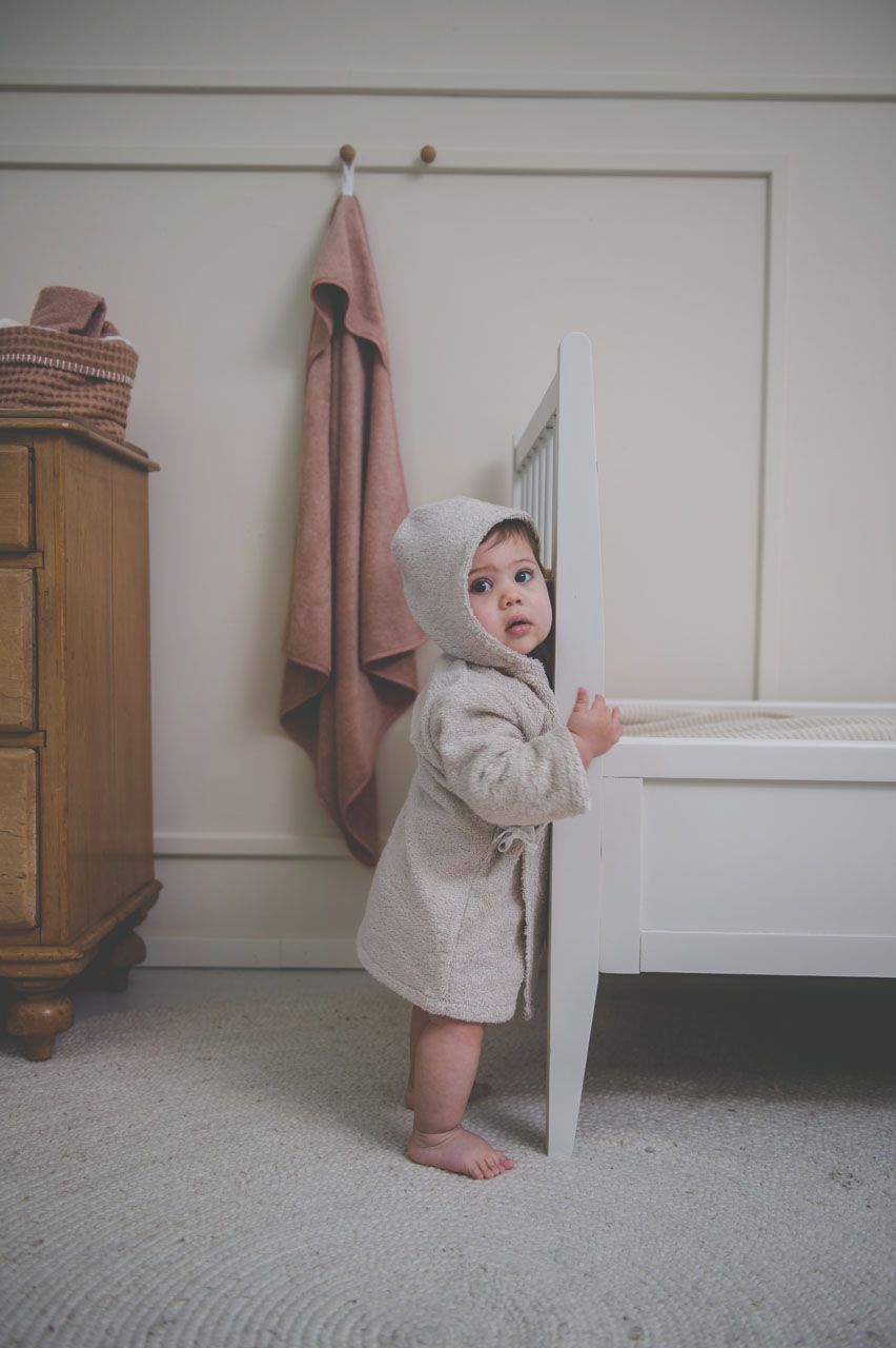 Robdishan per beba bezhe/Baby bathrobe dijon daily-Koeka
