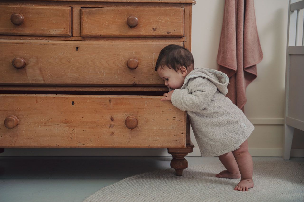 Robdishan per beba bezhe/Baby bathrobe dijon daily-Koeka