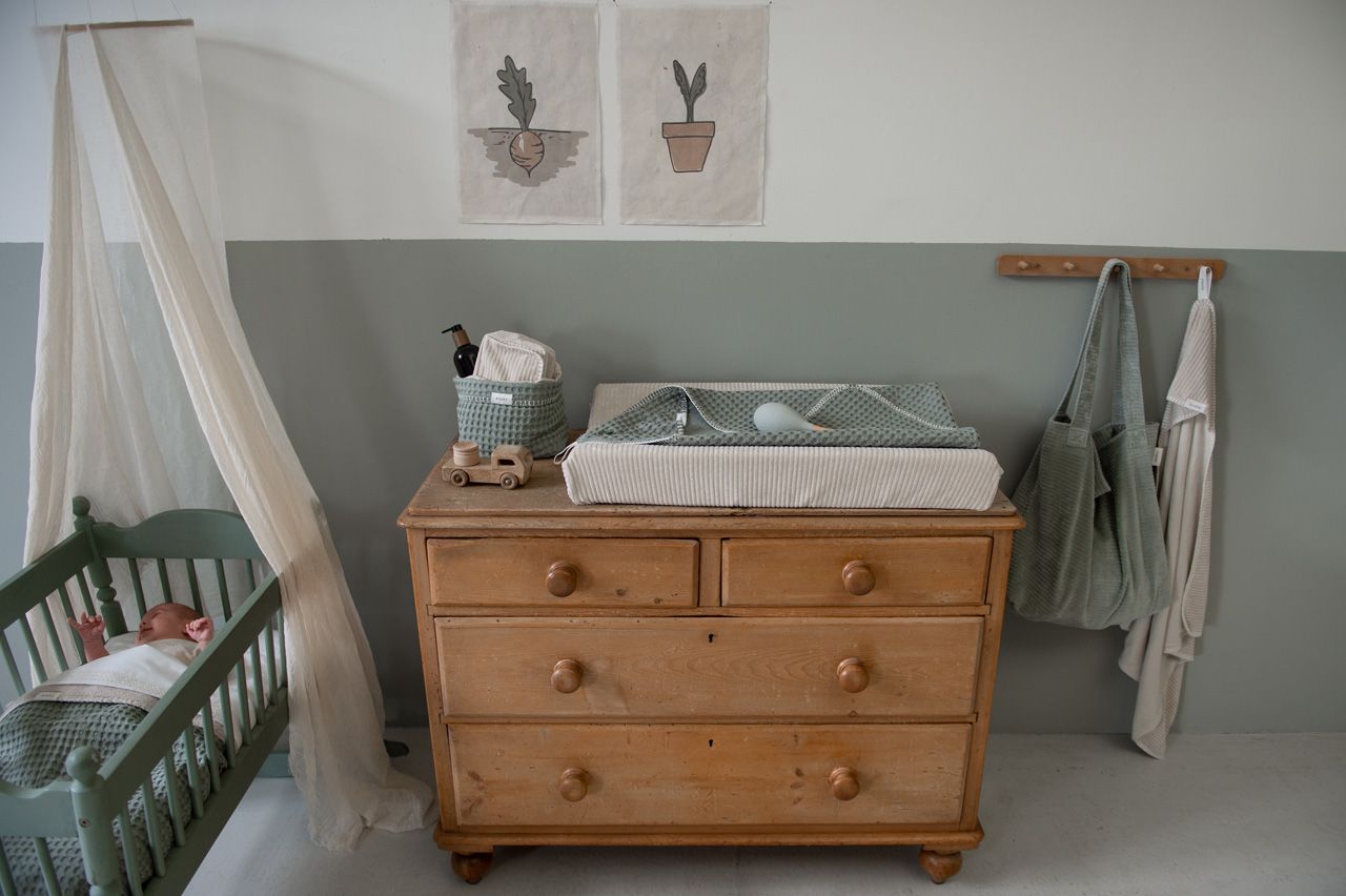 Kosh organizimi roz ne gri\ Nursery Basket Antwerp grey pink -Koeka