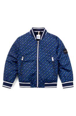 Xhakete blu me logo\kids bomber jacket-boss