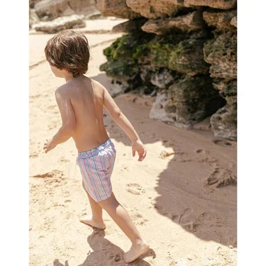 Tuta noti me vija/Liberty Stripes Classic Swim Shorts, Pink, Blue And Green-Paper Boat