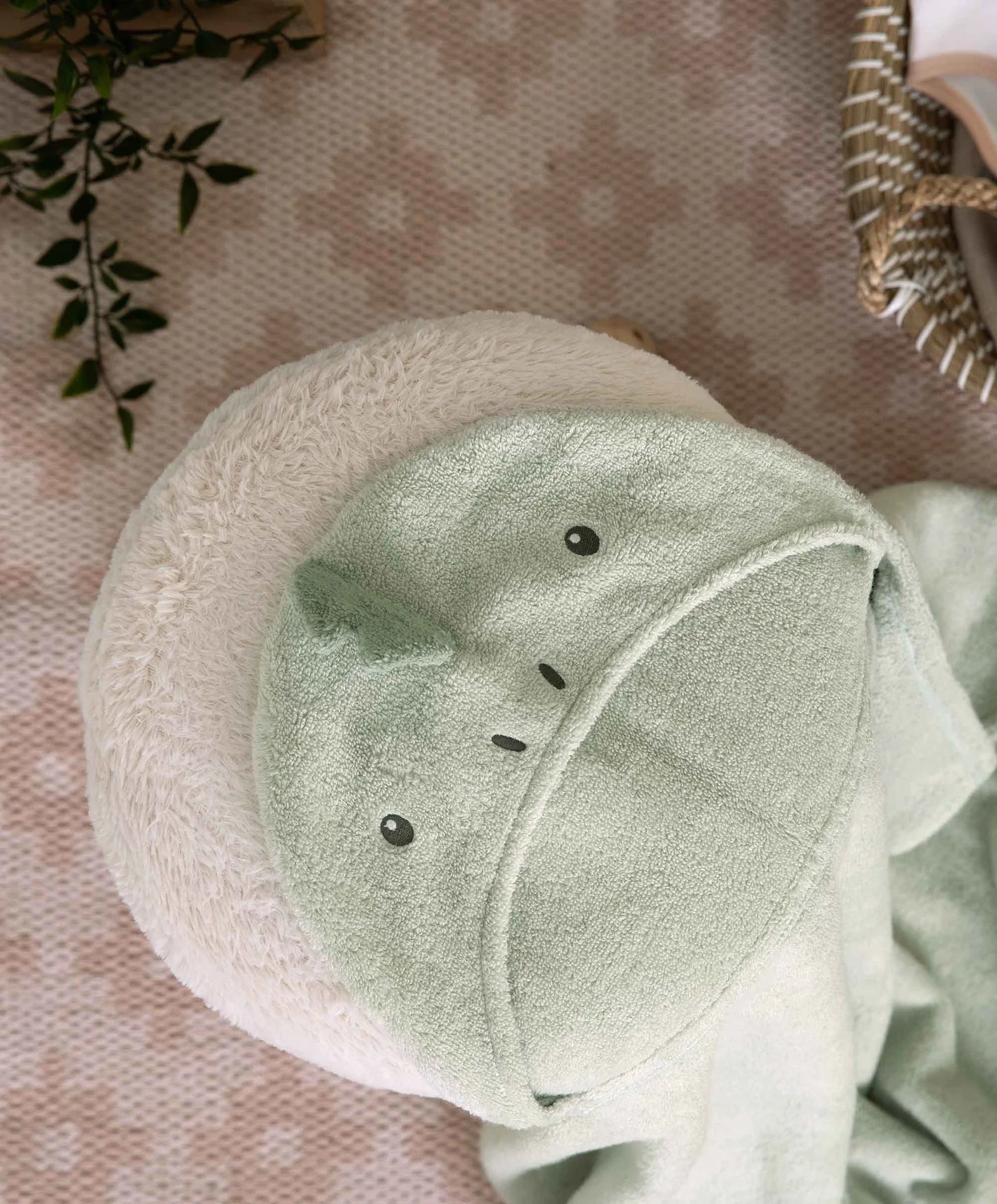 Peshqir me veshe dinosauri\Hooded Baby Towel Dinosaur - Mamas&Papas