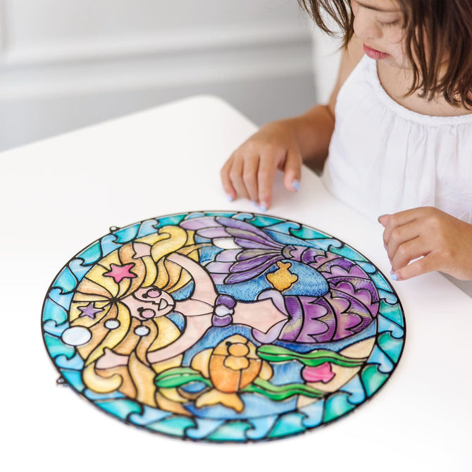 Sirena me Xham Ngjites /Mermaid Stained Glass Melissa&Doug