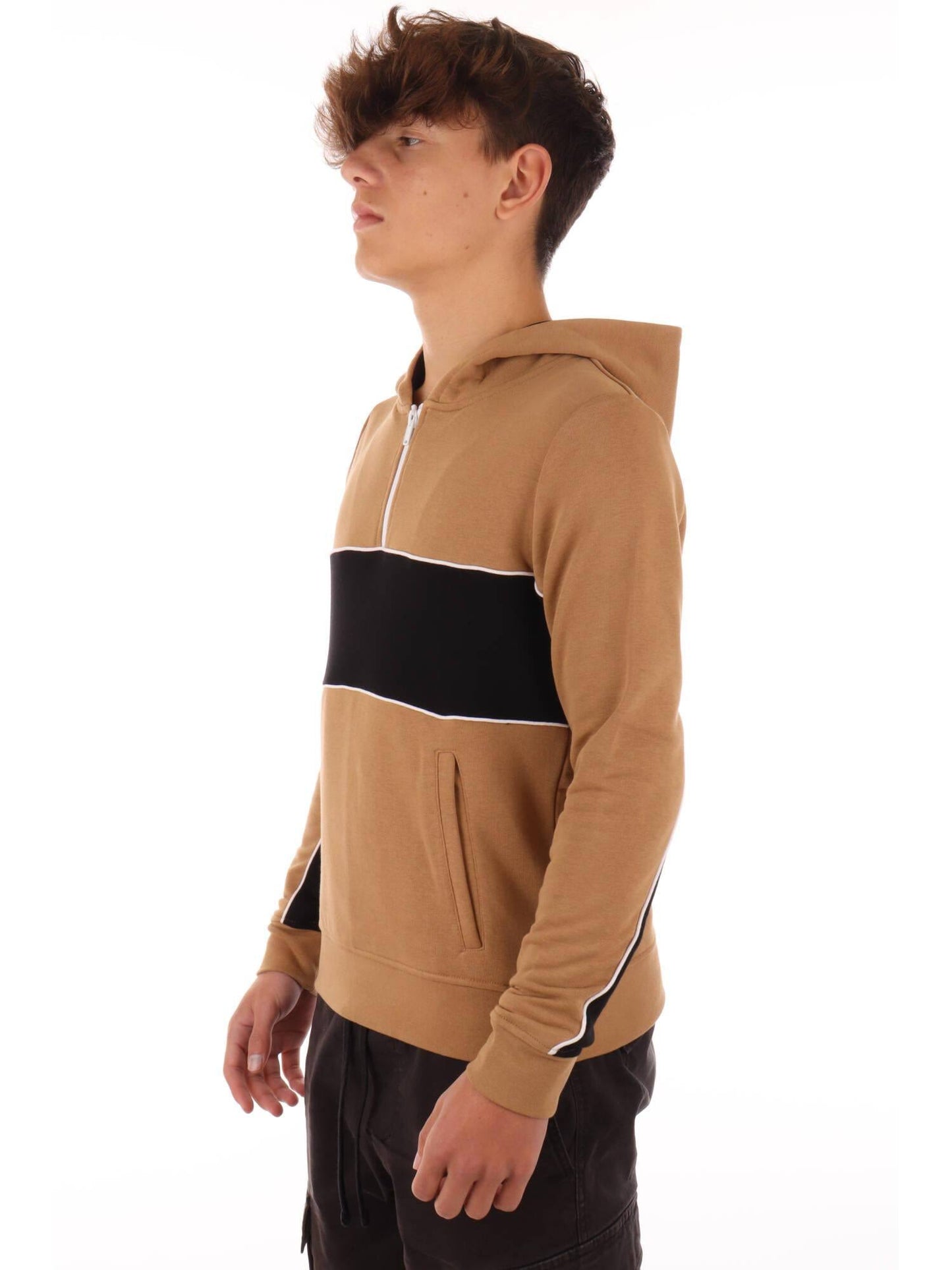 Hudi me kapuc me printimin e logos/Logo print zip -up hoodie-Boss