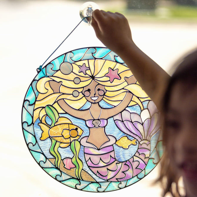 Sirena me Xham Ngjites /Mermaid Stained Glass Melissa&Doug
