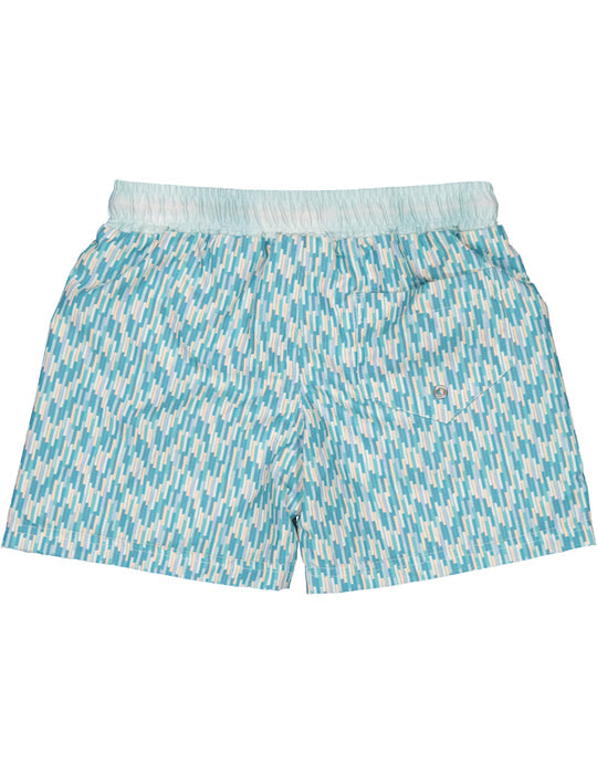 Tuta plazhu blu me vija/Pool stripes classic boys swim shorts-Paper Boat