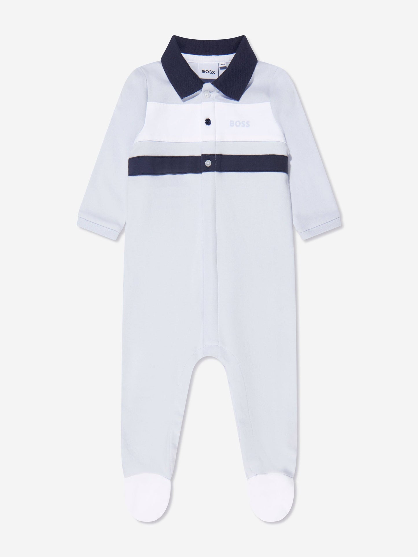 Pizhama Bebi/BABY SLEEPSUIT IN WITH POLO COLLAR-Boss