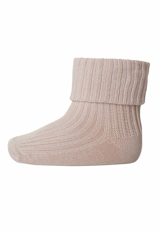 Çorape roz-Wool Rib baby Socks-Mp Denmark