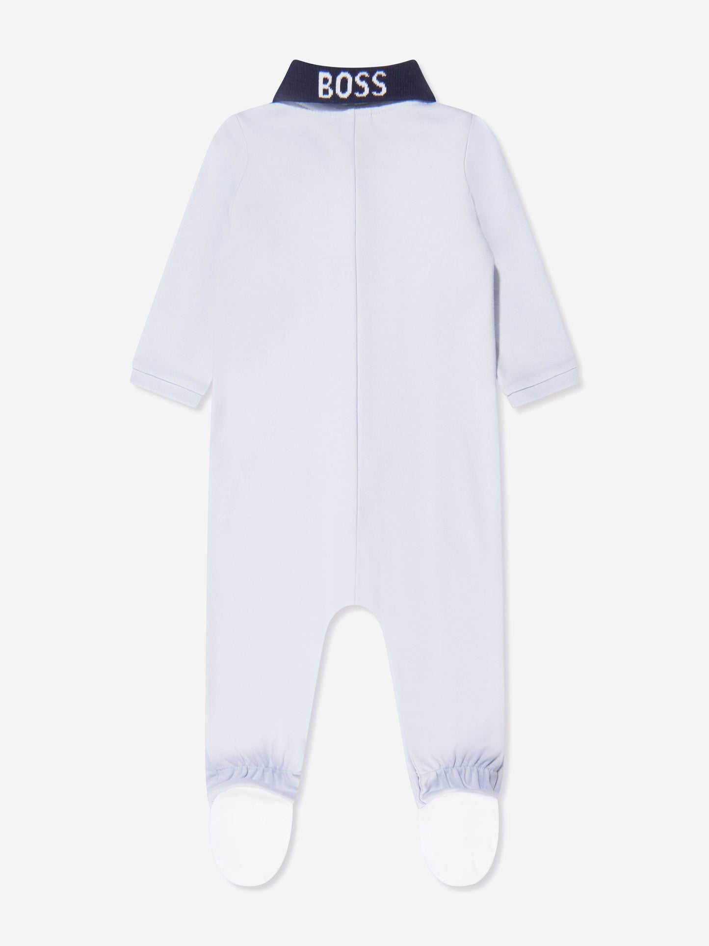 Pizhama Bebi/BABY SLEEPSUIT IN WITH POLO COLLAR-Boss