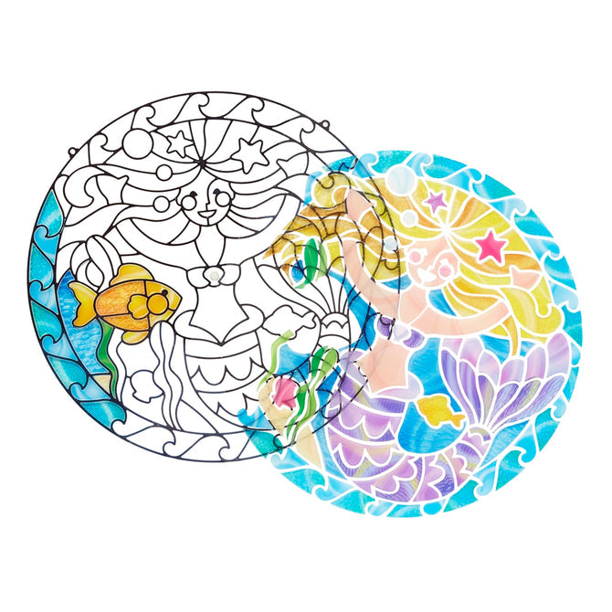 Sirena me Xham Ngjites /Mermaid Stained Glass Melissa&Doug