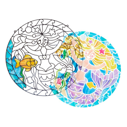 Sirena me Xham Ngjites /Mermaid Stained Glass Melissa&Doug