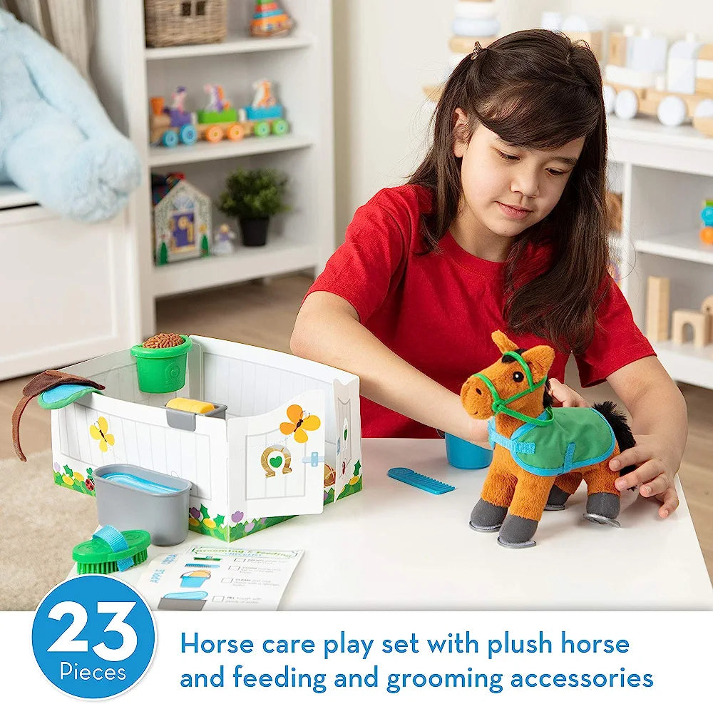 Horse care play set/Set loje 'Kujdesja për kalin'-Melissa&Doug