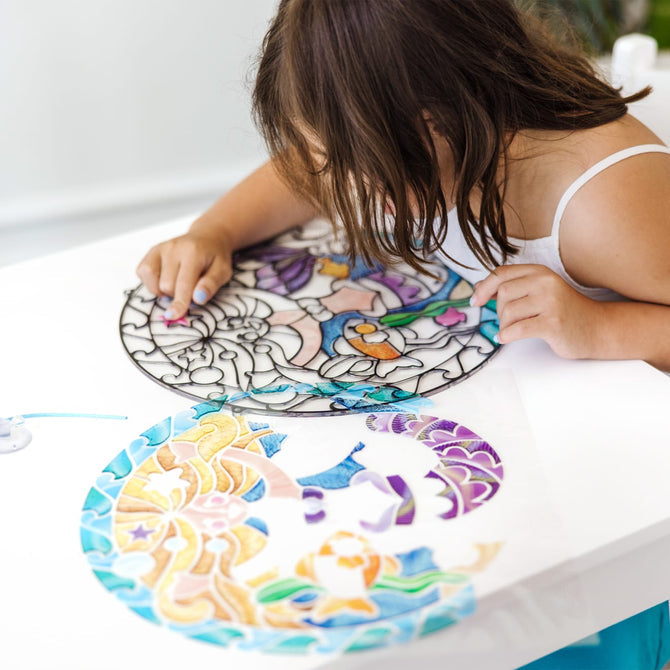 Sirena me Xham Ngjites /Mermaid Stained Glass Melissa&Doug