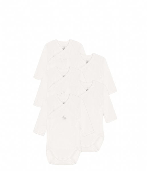 5 badi te bardha set /5 Bodies Naiss ML Variante -petit Bateau