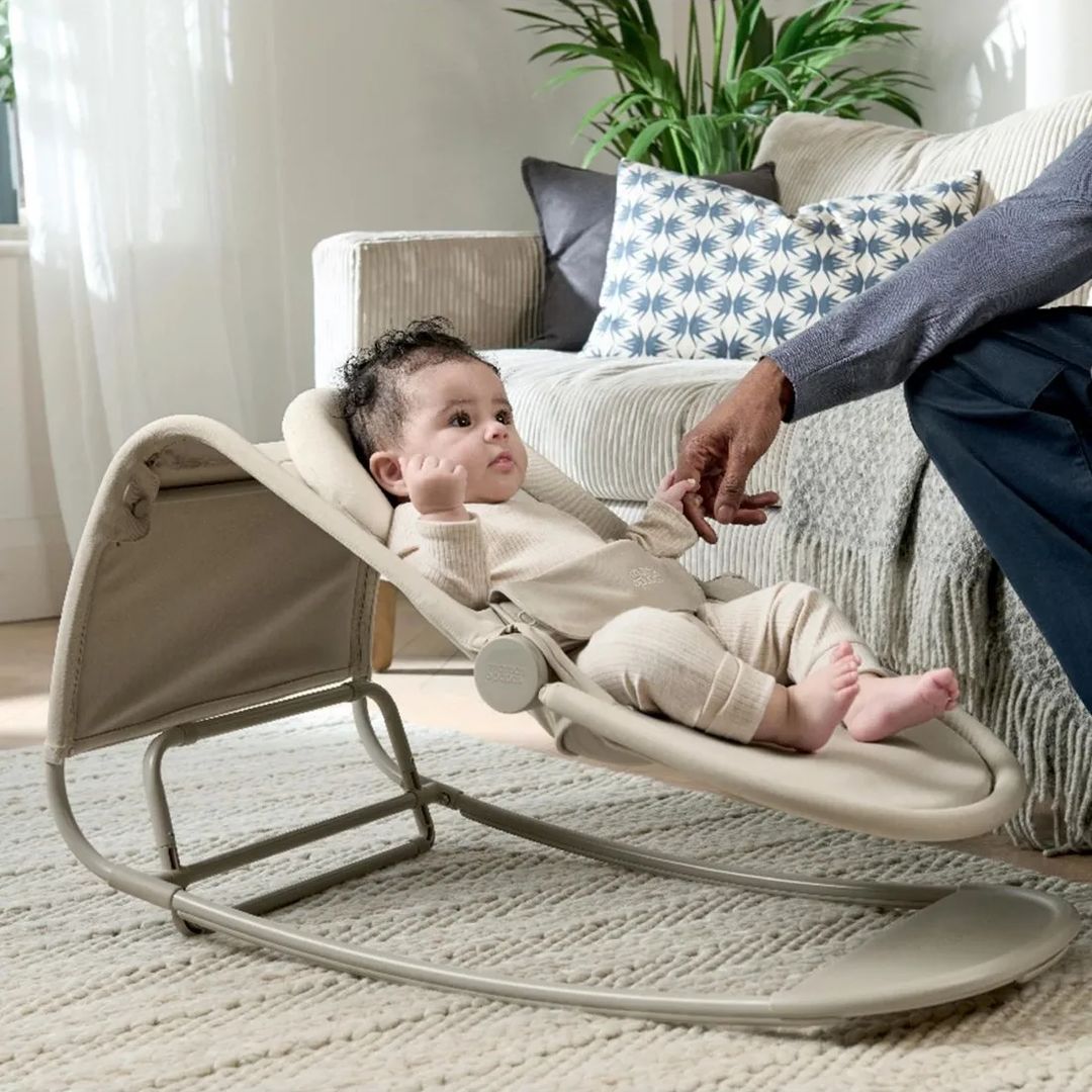 Lekundese dhe relakse Tempo/Tempo 3-in-1 Rocker / Bouncer - Sand-Mamas&Papas