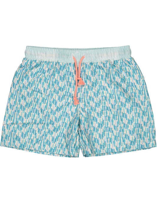 Tuta plazhu blu me vija/Pool stripes classic boys swim shorts-Paper Boat