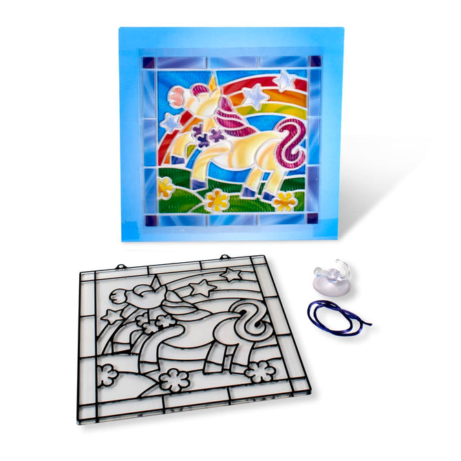 Xham ngjites me Unicorn/unicorn Stained glass -Melissa&Doug