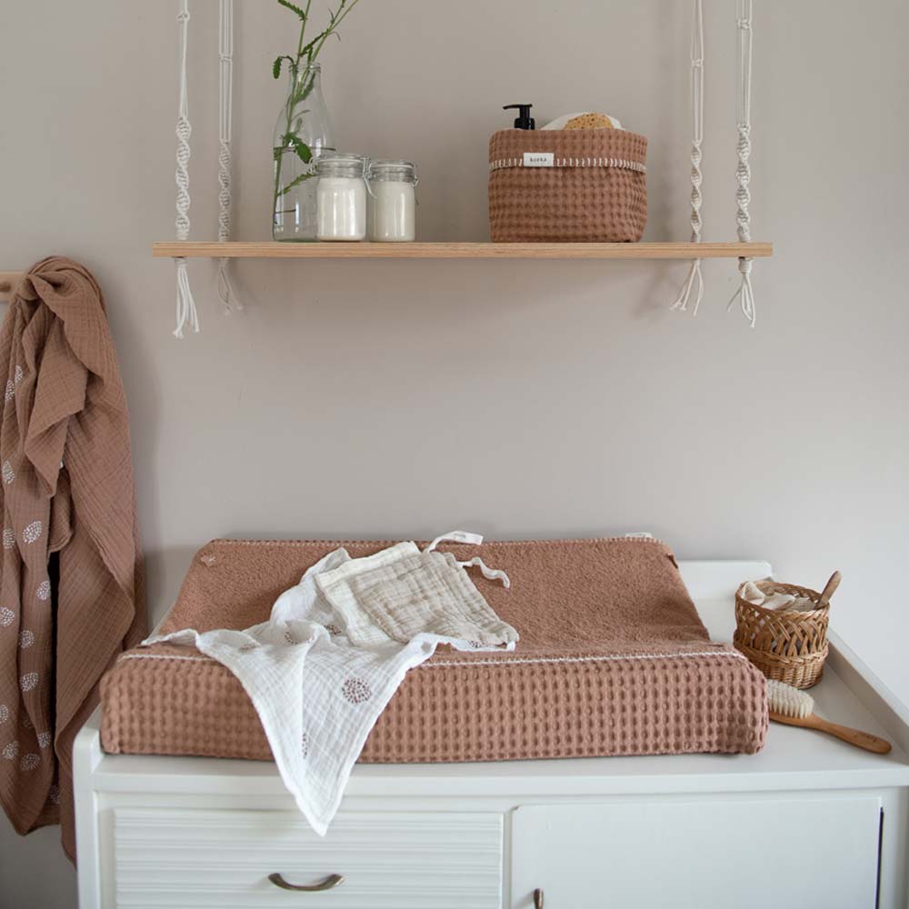 Kosh organizimi roz ne gri\ Nursery Basket Antwerp grey pink -Koeka