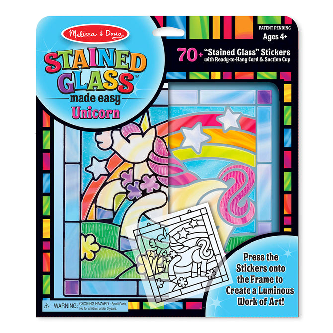 Xham ngjites me Unicorn/unicorn Stained glass -Melissa&Doug