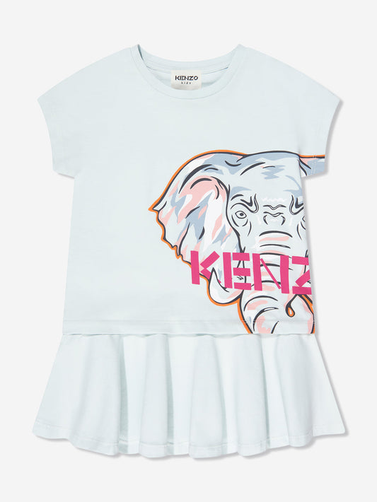 Fustan me motiv elefanti/Elephant motif print dress-Kenzo