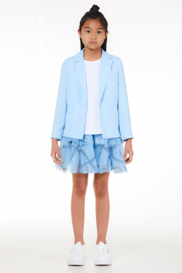 Bluze e bardhe me krahe te shkurtra blu/T-Shirt Liu-Jo