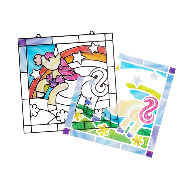 Xham ngjites me Unicorn/unicorn Stained glass -Melissa&Doug