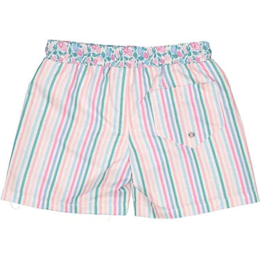 Tuta noti me vija/Liberty Stripes Classic Swim Shorts, Pink, Blue And Green-Paper Boat