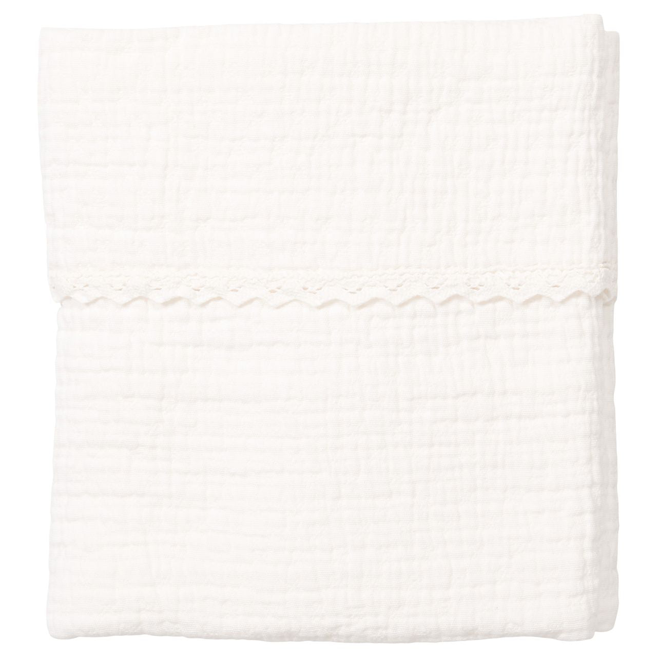 Kuverta ngjyre qumeshti/Cot Blanket Lace Elba -Koeka