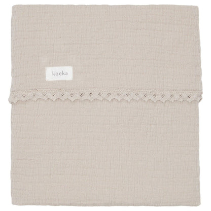 Kuverta ngjyre uthull \Cot Blanket Lace Elba -Koeka