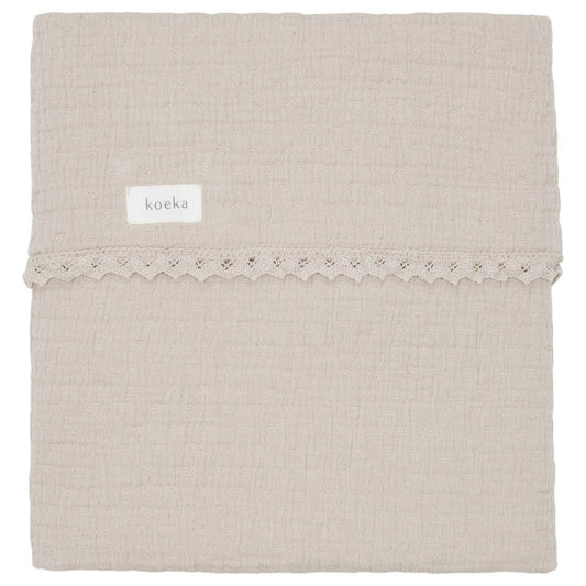 Kuverta ngjyre uthull \Cot Blanket Lace Elba -Koeka