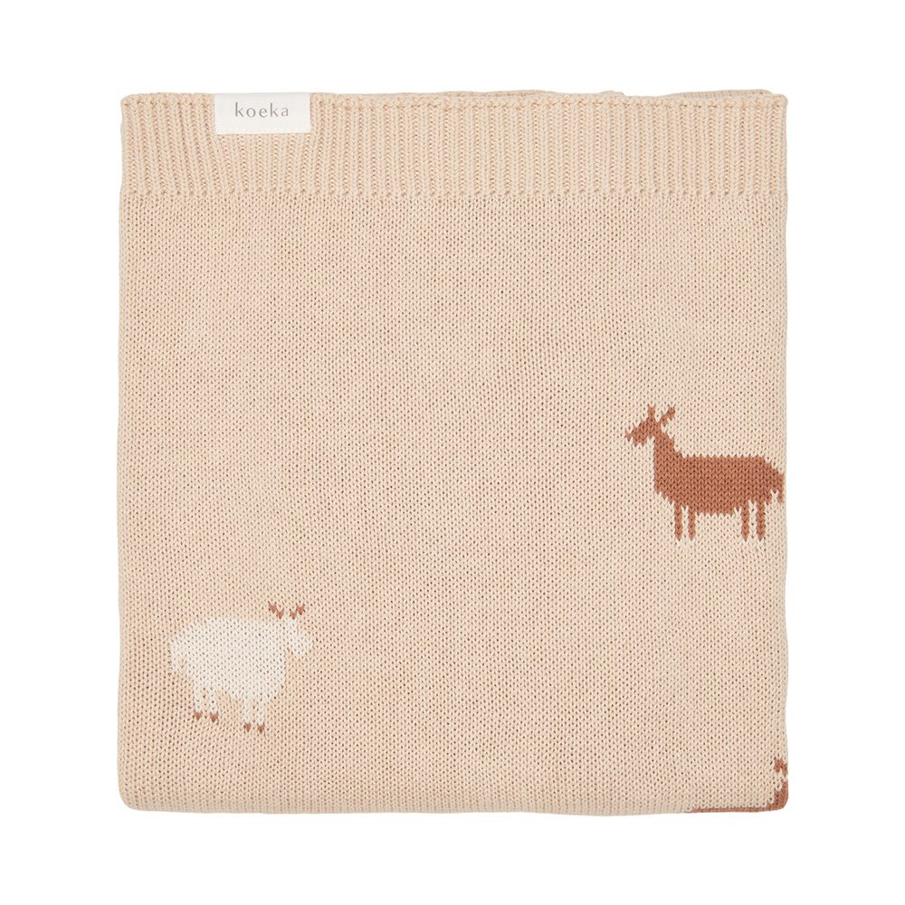 Batanije e holle me dizjan kafshesh\cot blanket goat valley sand-Koeka
