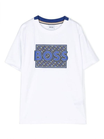 Bluze e bardhe me menge te shkurtra me logo/Short sleeve T-Shirt-Boss