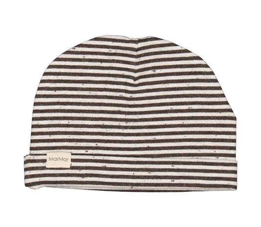 Kapuc me vija \Aiko, Baby Hat - Deep Choco Stripe- Marmar