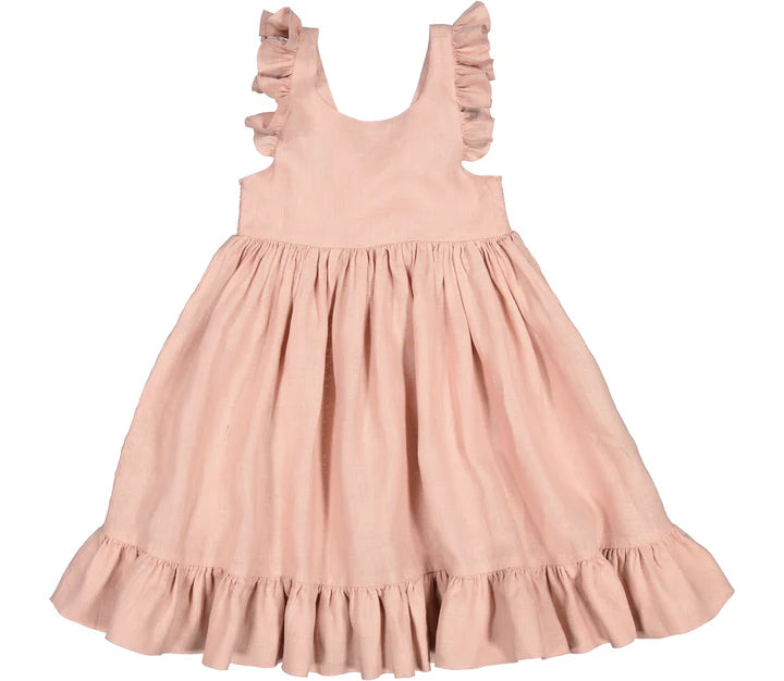 Fustan i fresekt me fiango  roze/ Danita Frill, Dress - Light Cheek/MarMar