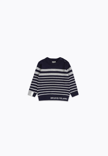 Bluze e thurur me mege te gjata/Top Girocollo Rigato in Maglia/ Brums