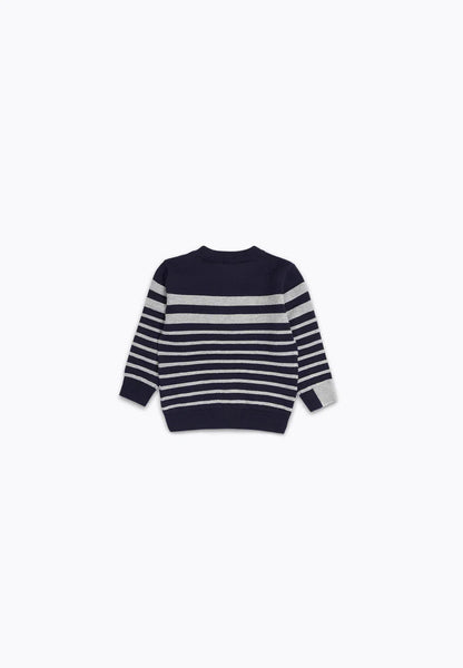 Bluze e thurur me mege te gjata/Top Girocollo Rigato in Maglia/ Brums