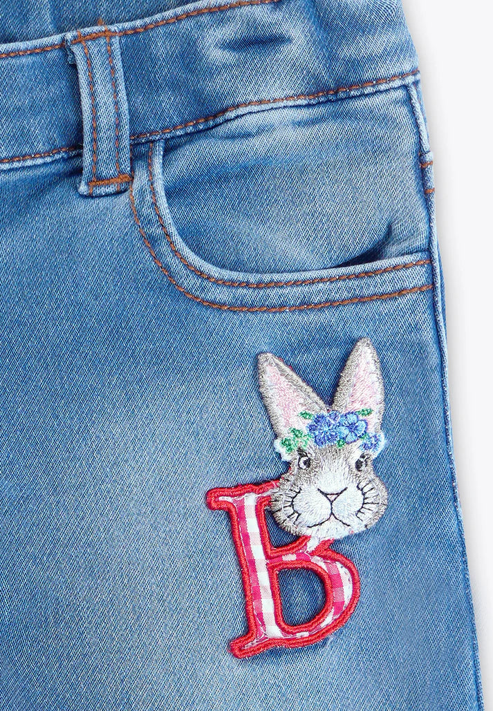 Pantallona Indigo/Pantalone con Patch in Felpa Indigo/Brums