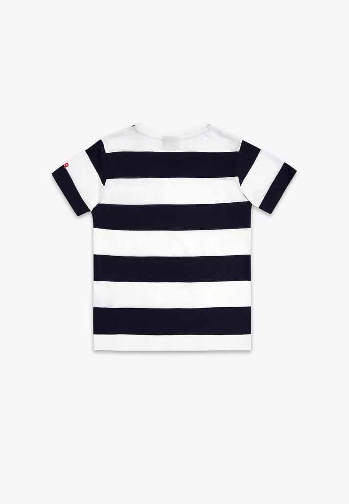 Bluze me vija me menge te shkurtra/T-Shirt Rigata in Jersey BCI/Brums