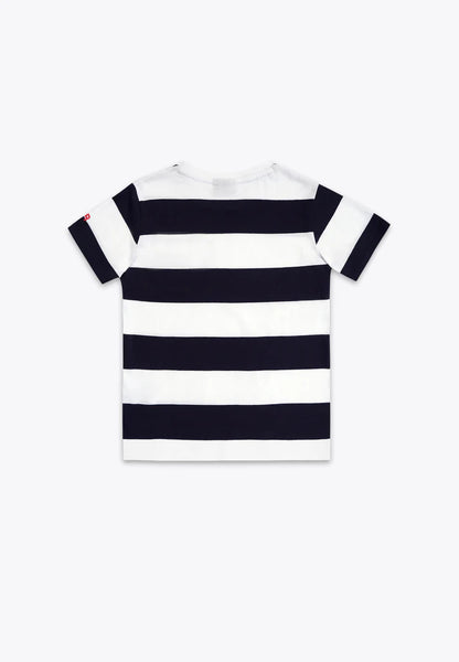 Bluze me vija me menge te shkurtra/T-Shirt Rigata in Jersey BCI/Brums